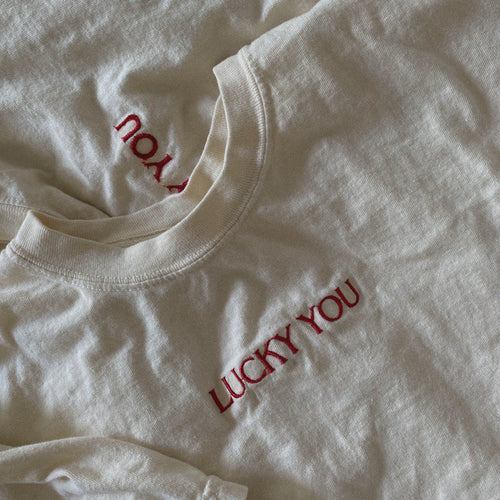 LUCKY YOU TEE (CREAM)